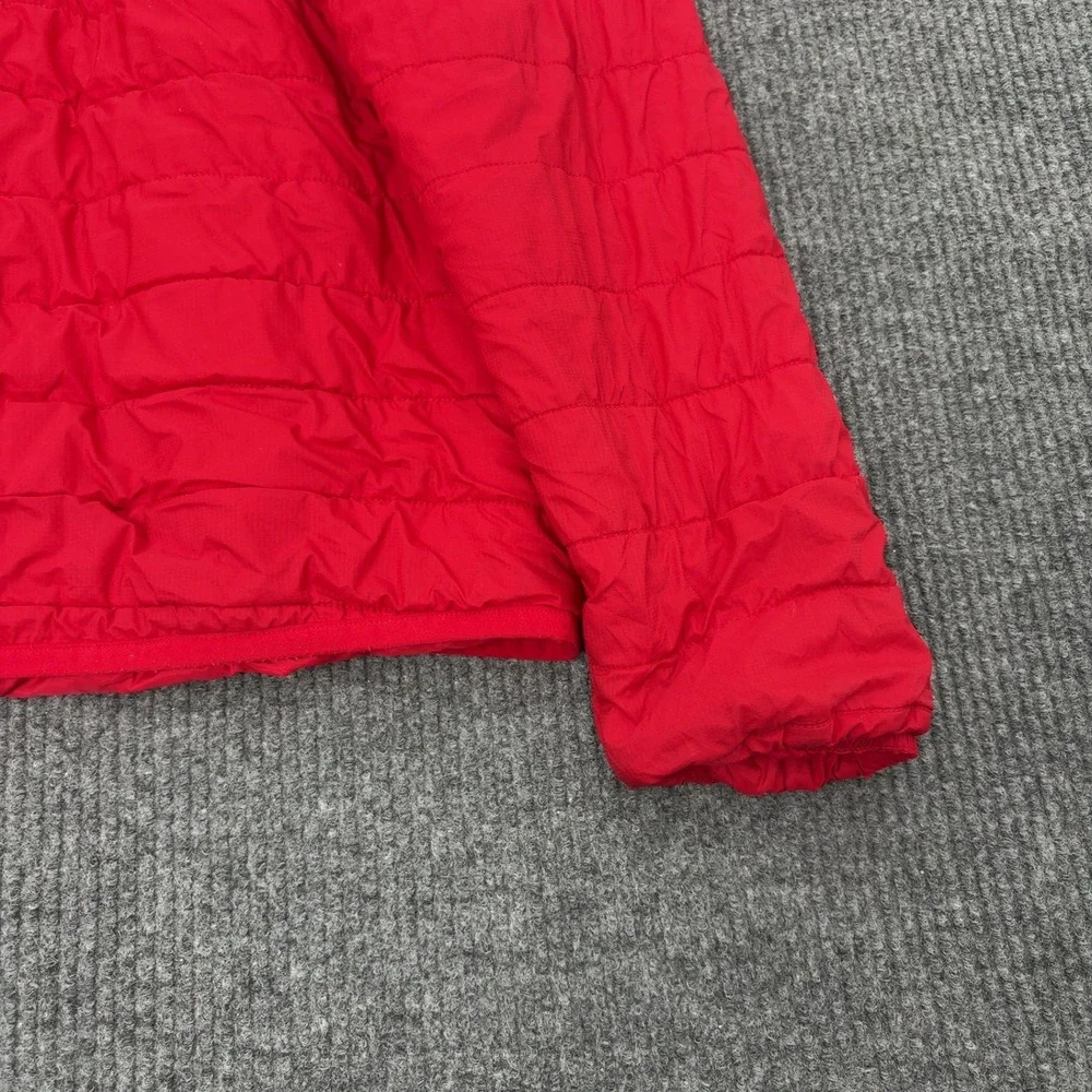 Icebreaker Jacket Mens XL Red Merino Wool Quilted Hooded Puffer Gorpcore Outdoor